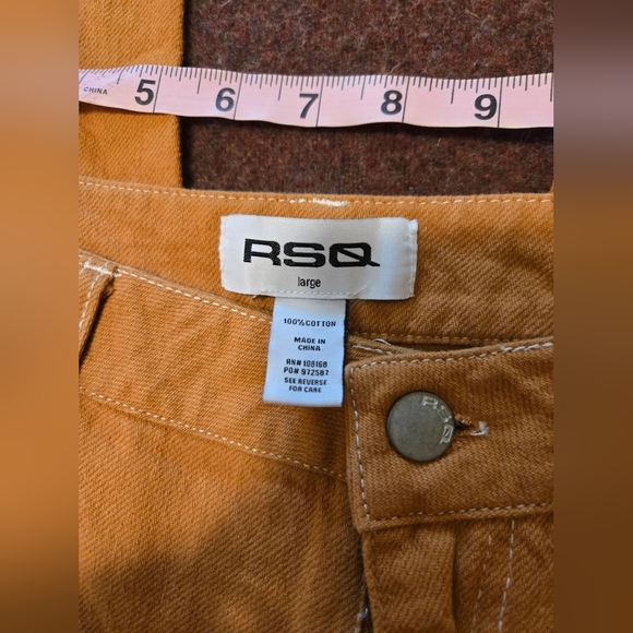 Juniors RSQ Wide Leg Cargo Skate Pants In Carmel Size Large - Picture 4 of 8
